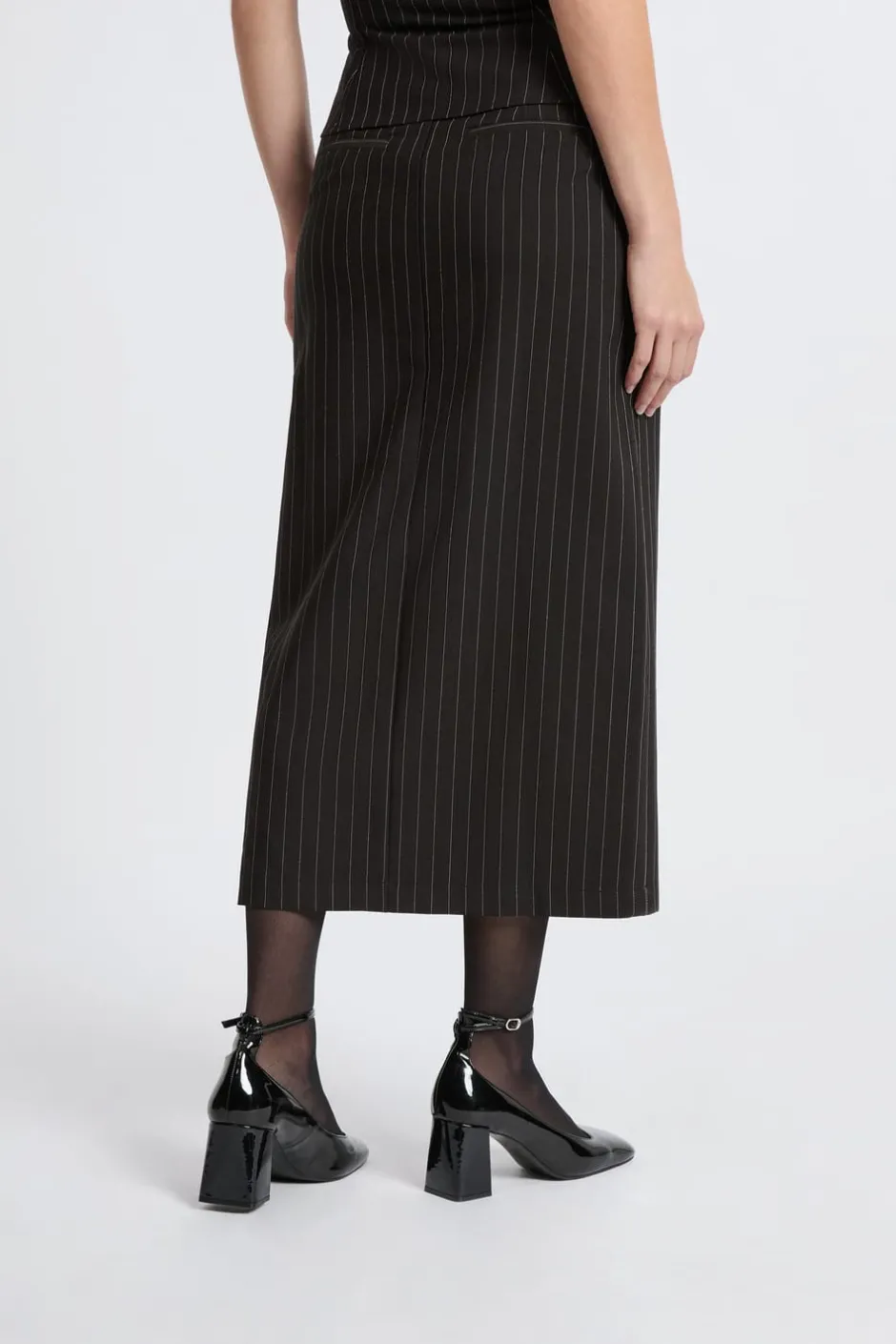 ETAM Faldas Largas|Faldas|Falda larga a rayas NEGRO