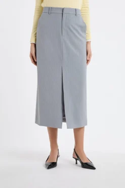 ETAM Faldas Largas|Faldas|Falda larga a rayas GRIS