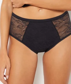 ETAM Talle Alto|Braguita|Flujo medio - braguitas menstruales de talle alto NEGRO