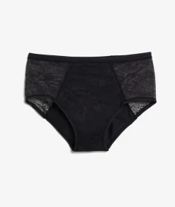 ETAM Talle Alto|Braguita|Flujo medio - braguitas menstruales de talle alto NEGRO