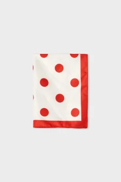 ETAM Bufandas Y Pañuelos|Foulard en soie à motifs coeurs ROUGE