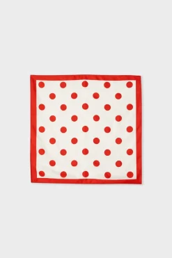 ETAM Bufandas Y Pañuelos|Foulard en soie à motifs coeurs ROUGE
