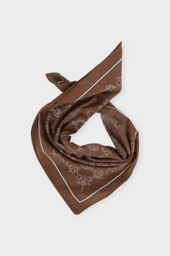 ETAM Bufandas Y Pañuelos|Foulard estampado de algodón CHOCOLATE