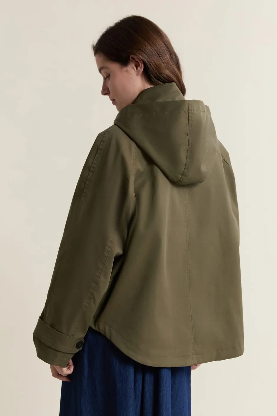 ETAM Abrigos Cortos|Abrigos|Gabardina con capucha y algodón CAQUI