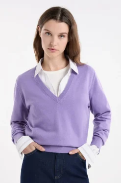 ETAM Cuello En V|Jerséis|Jersey con cuello en V de lana parma