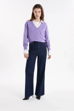 ETAM Cuello En V|Jerséis|Jersey con cuello en V de lana parma