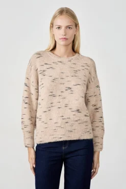 ETAM Jerséis|Cuello Redondo|Jersey de cuello redondo TAUPE