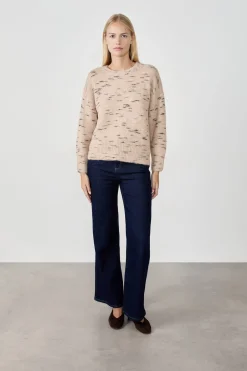 ETAM Jerséis|Cuello Redondo|Jersey de cuello redondo TAUPE