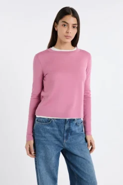 ETAM Cuello Redondo|Jerséis|Jersey de cuello redondo de lana rosa nude