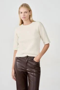 ETAM Cuello Redondo|Jerséis|Jersey de manga corta ECRU