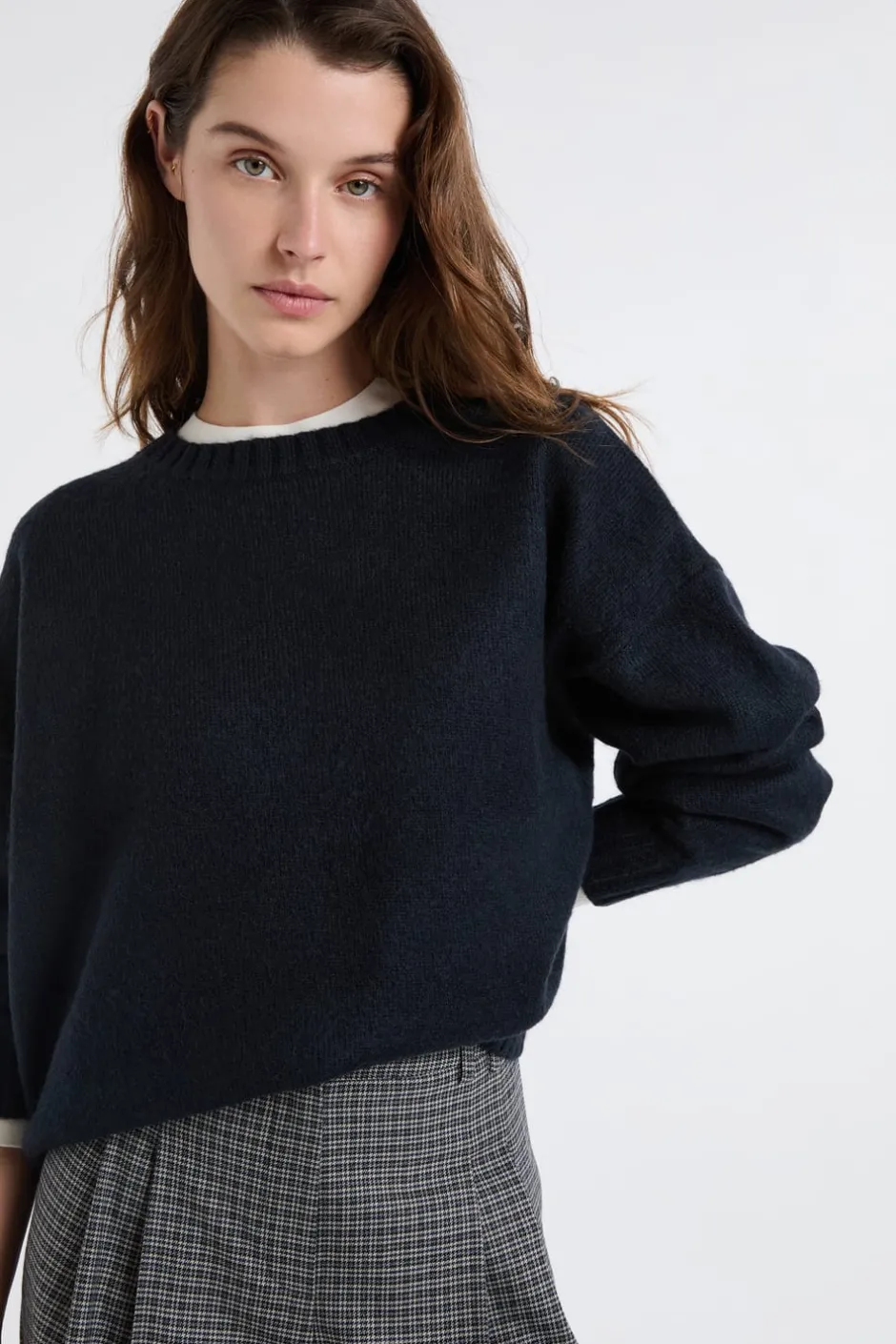 ETAM Cuello Redondo|Jerséis|Jersey oversize de manga larga TINTA