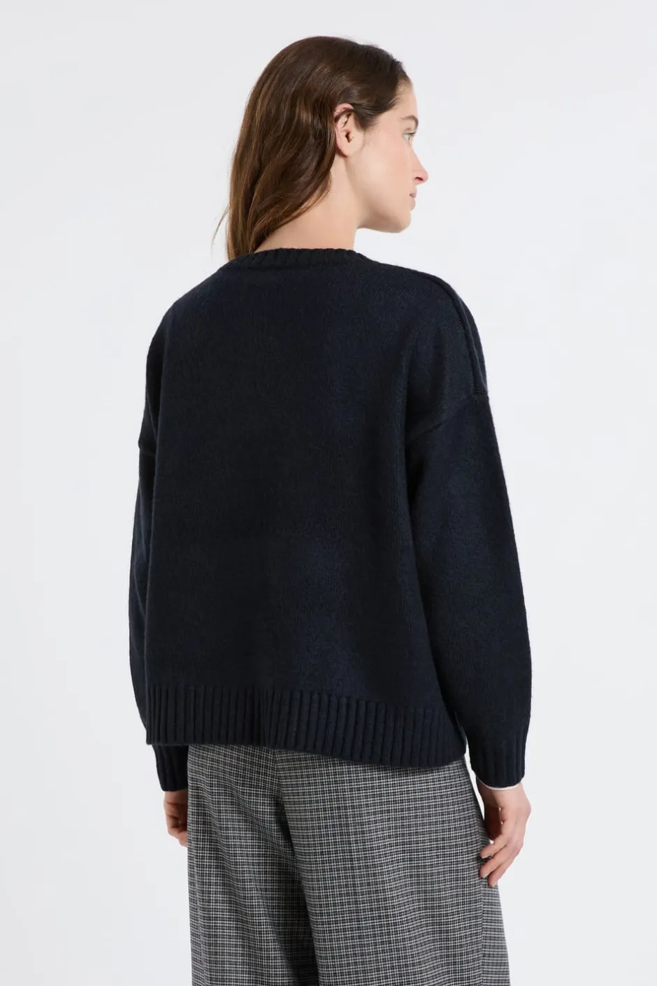 ETAM Cuello Redondo|Jerséis|Jersey oversize de manga larga TINTA