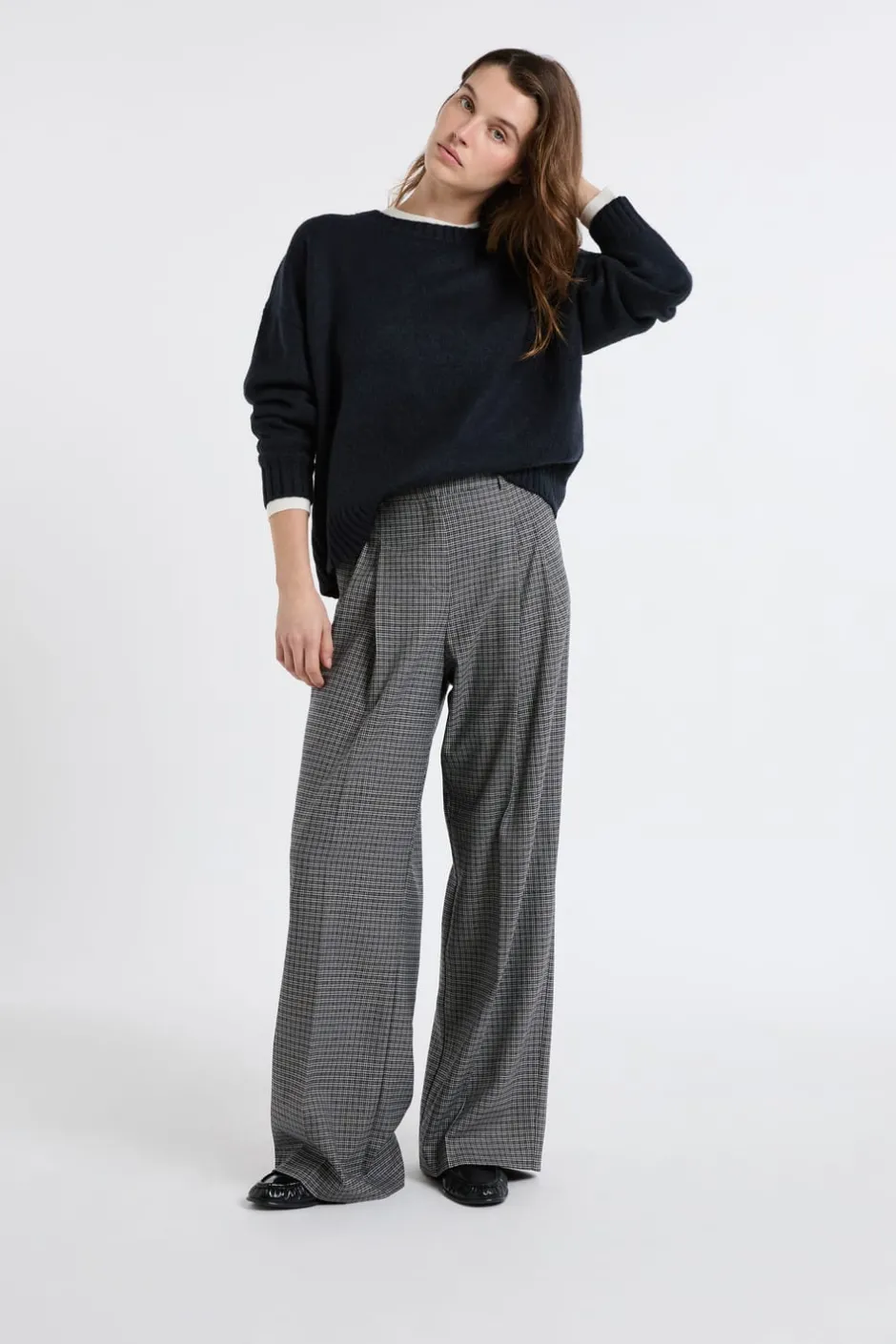 ETAM Cuello Redondo|Jerséis|Jersey oversize de manga larga TINTA
