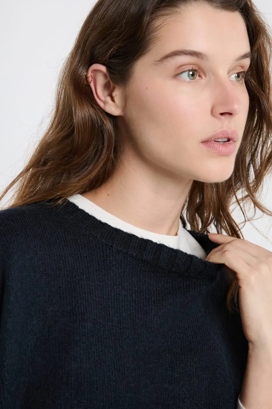 ETAM Cuello Redondo|Jerséis|Jersey oversize de manga larga TINTA