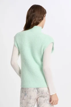 ETAM Los Pijamas Más Responsables|Ponchos, Sudaderas Y Chaquetas|Jersey sin mangas con cuello alto CELADON