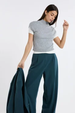 ETAM Cuello Alto|Jerséis|Jersey sin mangas con cuello alto GRIS