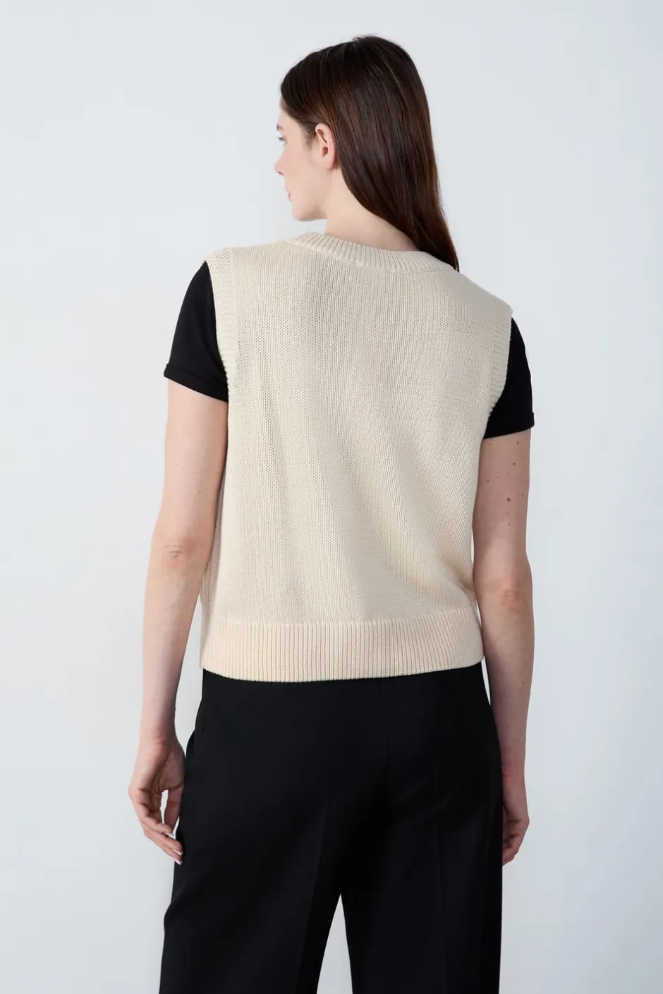 ETAM Cuello Redondo|Jersey sin mangas estampado "Tomate" CRUDO
