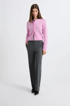 ETAM 100% Cashmere|Chaquetas|Jersey tipo cárdigan con botones de cashmere ROSA BONBON