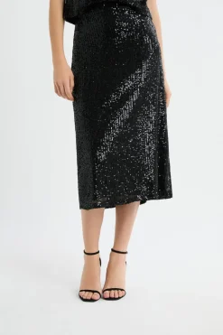 ETAM Faldas Largas|Faldas|Jupe longue à sequins NOIR