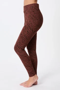 ETAM Leggings|Medias Y Calcetines|Legging à motifs en coton MARRON