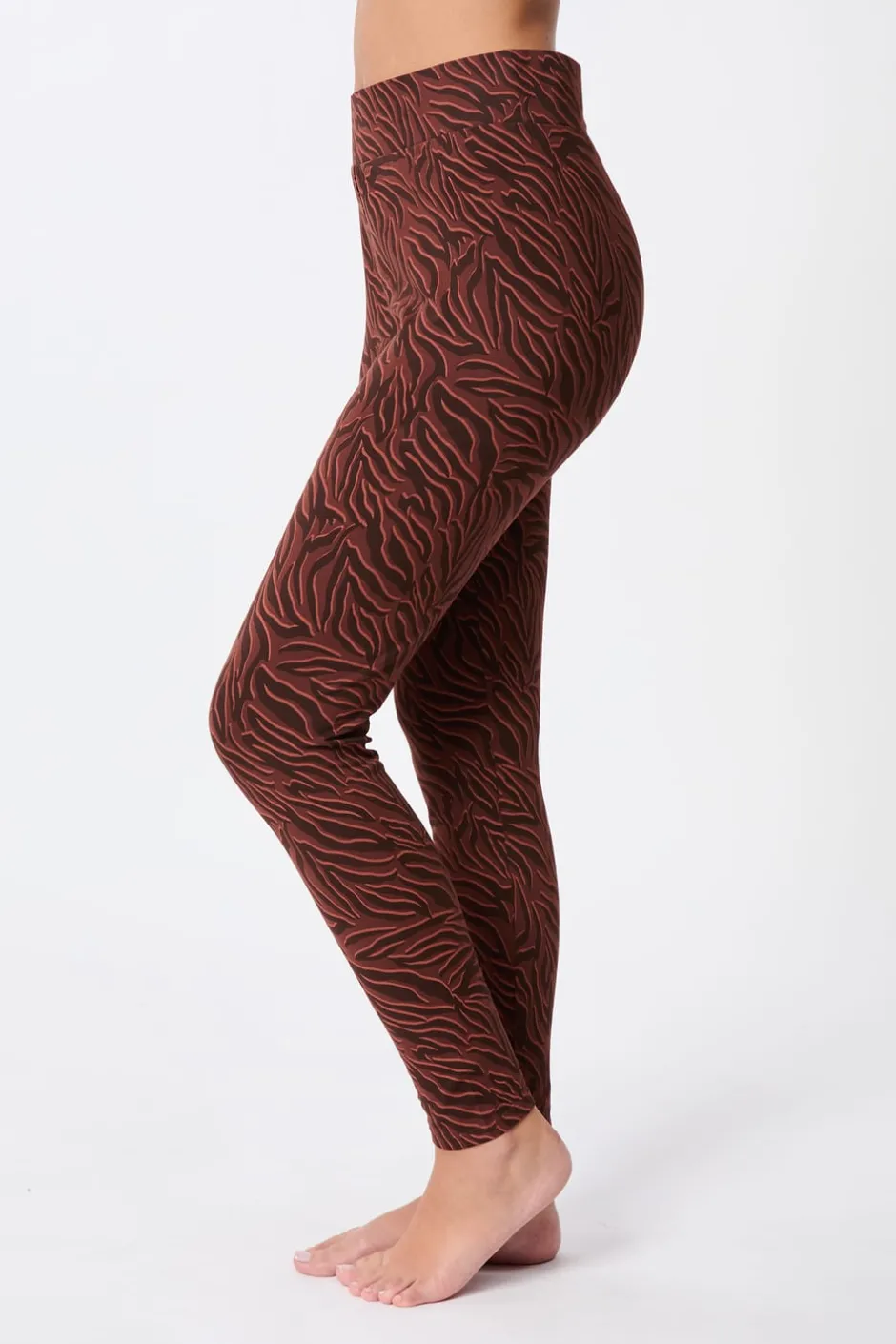 ETAM Leggings|Medias Y Calcetines|Legging à motifs en coton MARRON