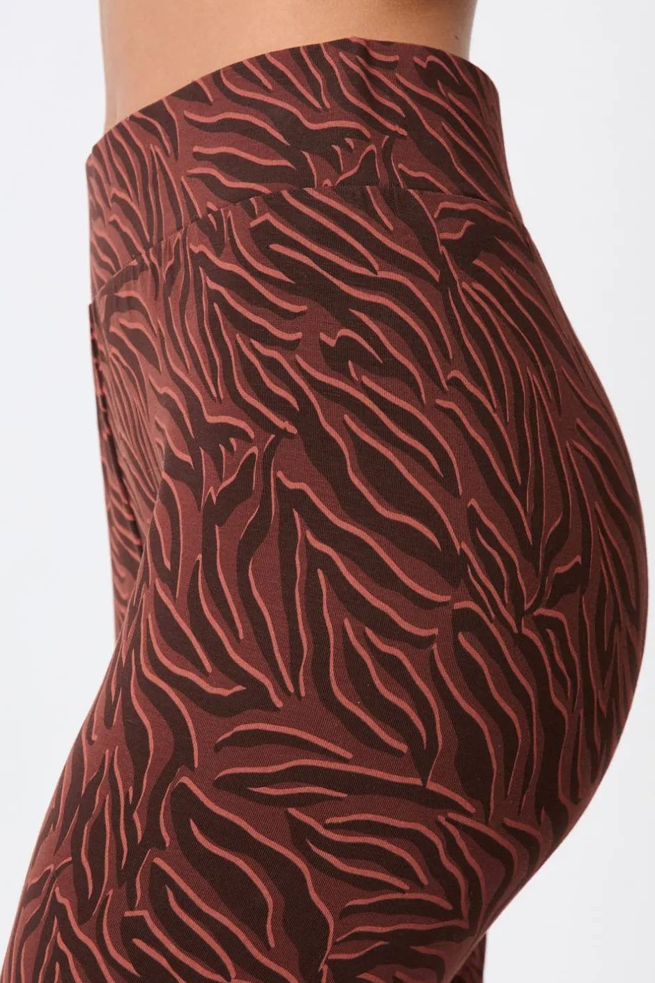 ETAM Leggings|Medias Y Calcetines|Legging à motifs en coton MARRON