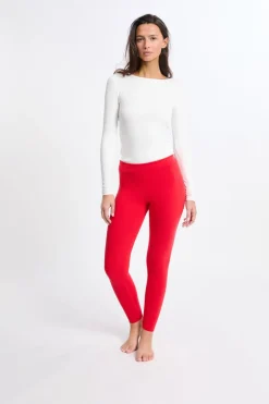 ETAM Pijamas Calentitos|Partes De Abajo De Pijama|Leggings largos ROJO