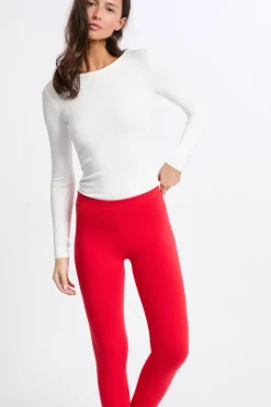 ETAM Pijamas Calentitos|Partes De Abajo De Pijama|Leggings largos ROJO