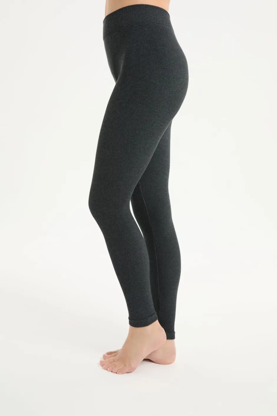 ETAM Leggings|Medias Y Calcetines|Leggings largos acanalados GRIS