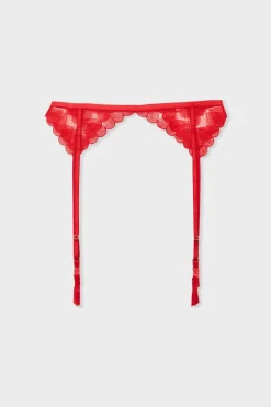 ETAM Ligueros|Liguero con bordado de corazones ROJO