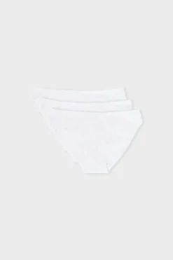 ETAM Braguita|Packs De Braguitas|Lote de 3 braguitas de algodón BLANCO