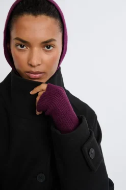 ETAM Guantes|Manoplas acanaladas BURDEOS GRANATE