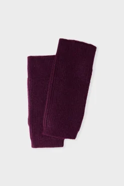 ETAM Guantes|Manoplas acanaladas BURDEOS GRANATE