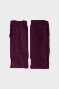 ETAM Guantes|Manoplas acanaladas BURDEOS GRANATE