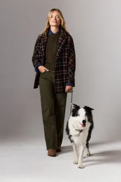 ETAM Abrigos Cortos|Abrigos Largos|Manteau mi-long avec laine IMP FOND VERT