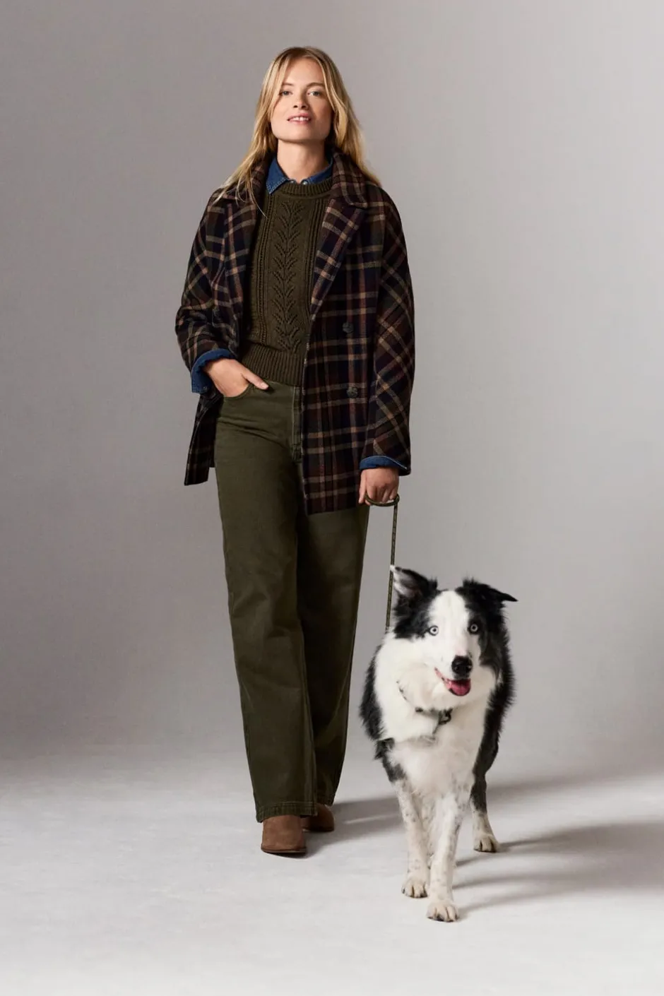 ETAM Abrigos Cortos|Abrigos Largos|Manteau mi-long avec laine IMP FOND VERT