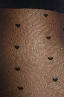 ETAM Medias Y Calcetines|Medias con corazones NEGRO