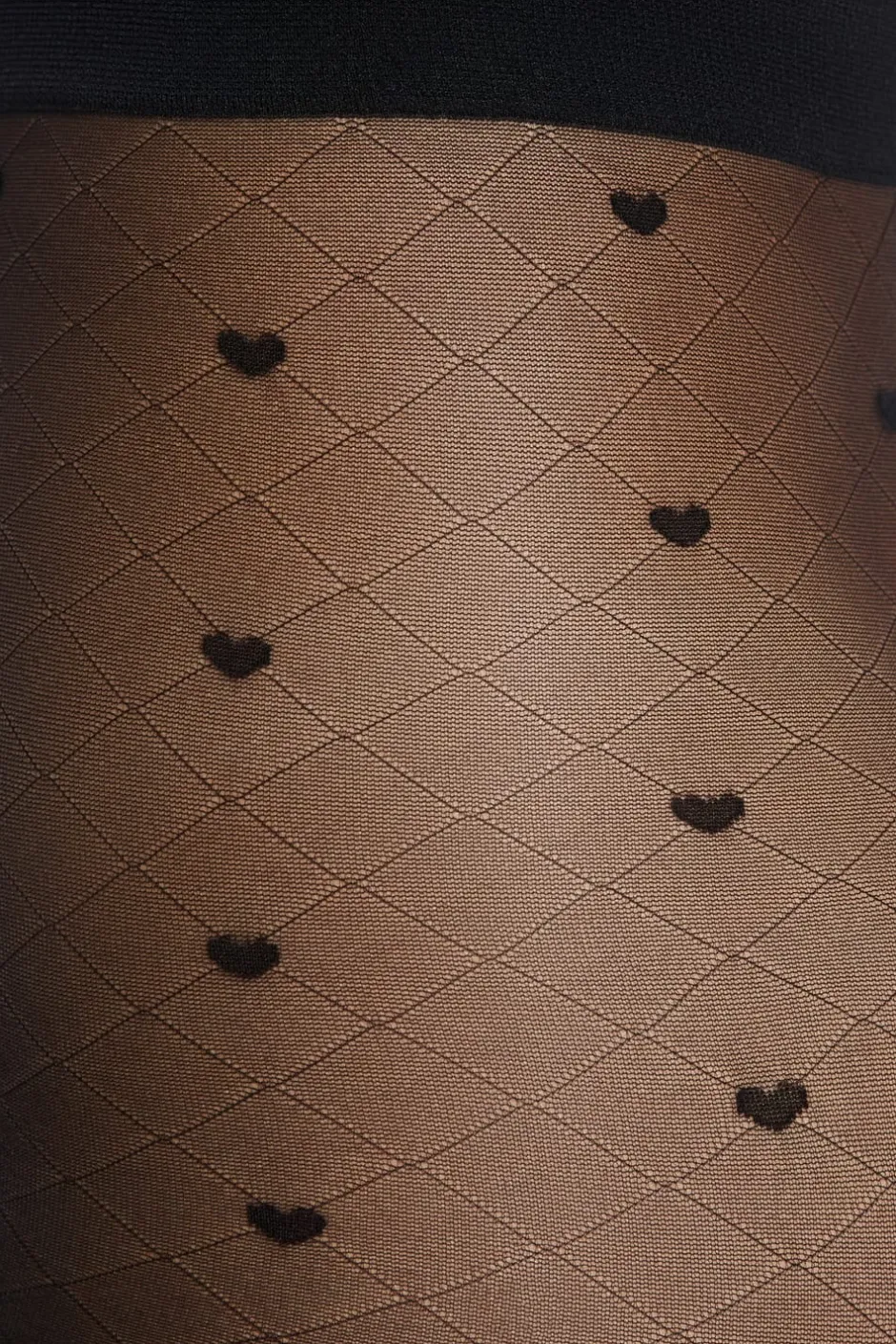 ETAM Medias Y Calcetines|Medias con corazones NEGRO