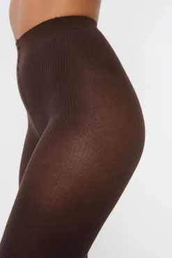 ETAM Medias Y Calcetines|Medias opacas con cashmere MARR&Oacute;N