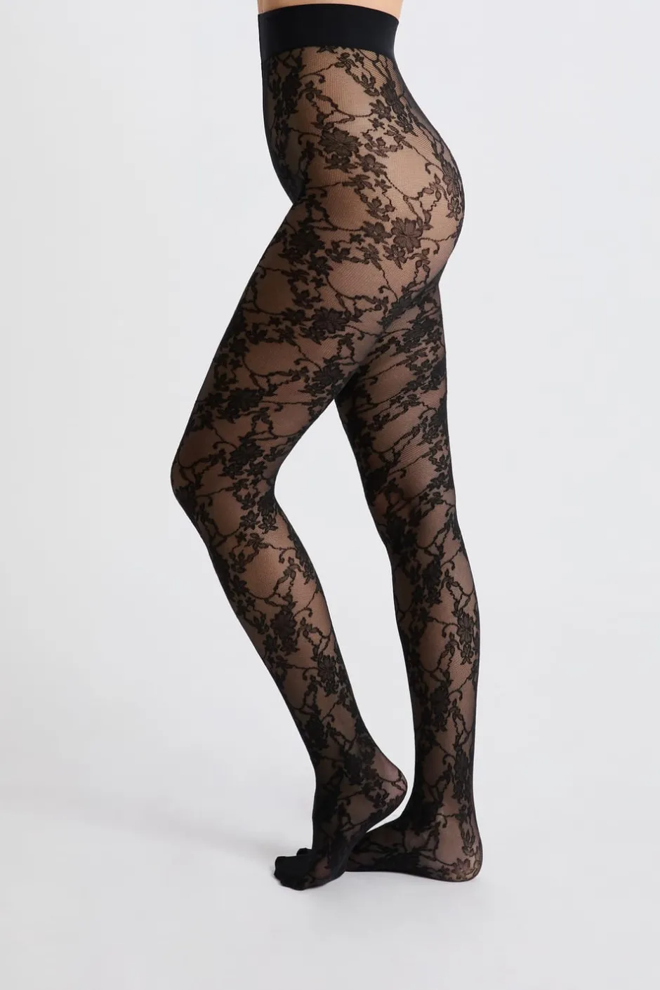 ETAM Medias Y Calcetines|Medias semitransparentes con motivos - 30D NEGRO