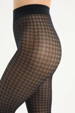 ETAM Medias Y Calcetines|Medias semitransparentes con estampado NEGRO