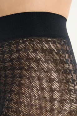 ETAM Medias Y Calcetines|Medias semitransparentes con estampado NEGRO