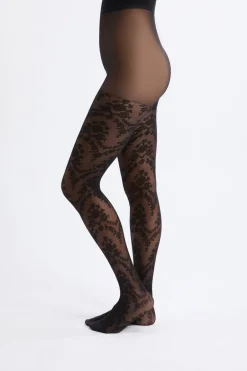 ETAM Medias Y Calcetines|Medias transparentes con encaje - 15D NEGRO