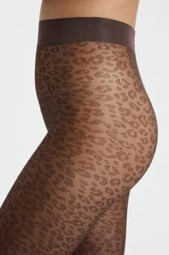 ETAM Medias Y Calcetines|Medias transparentes con motivos - 30D MARR&Oacute;N