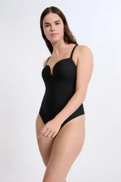 ETAM Bodys|Sujetadores Talla Grande: Copas D-G|Moldeador - Fuerte sujeción NEGRO
