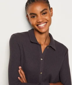 ETAM Homewear|Monos|Mono con botones en relieve NEGRO