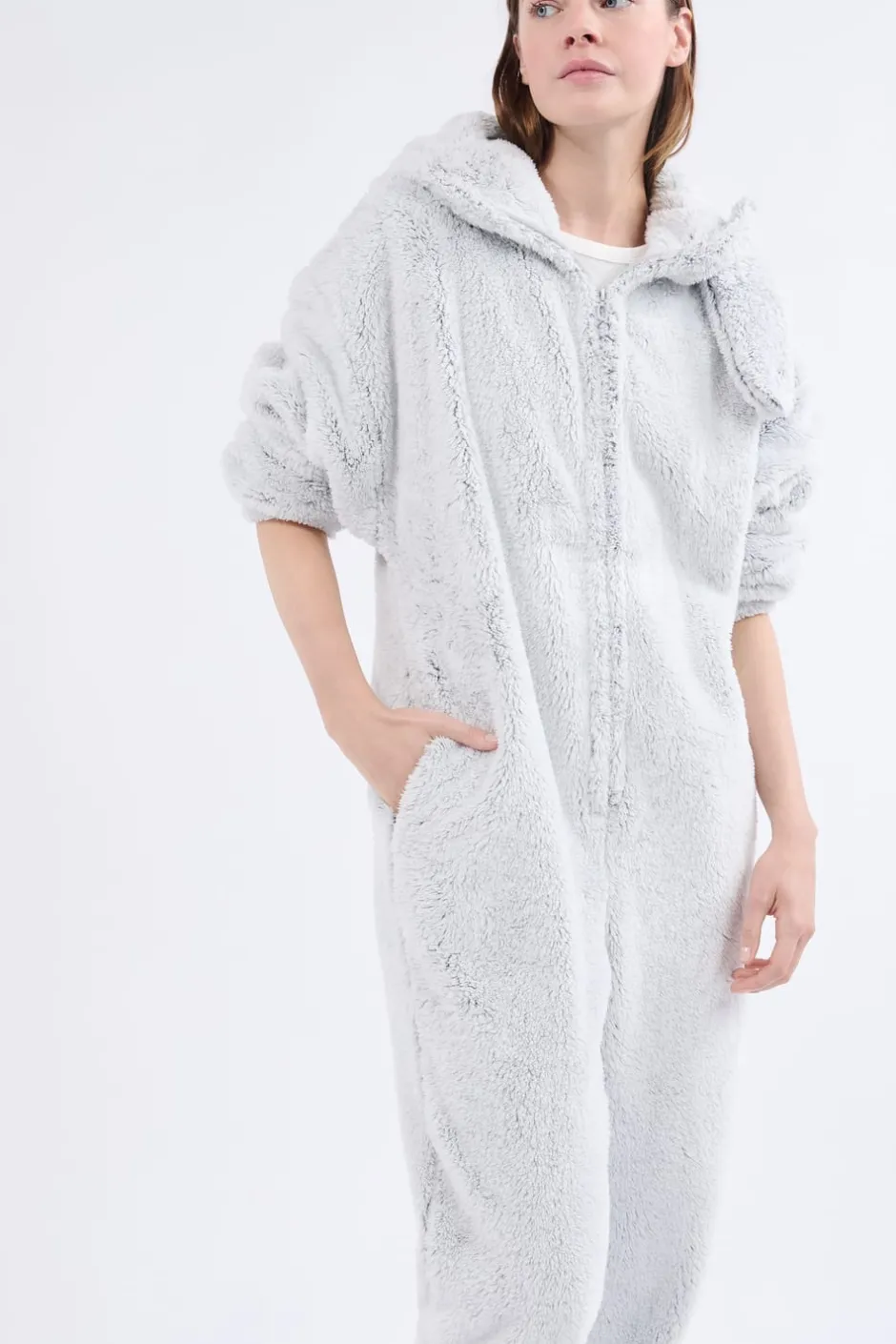 ETAM Pijamas Calentitos|Monos|Mono polar GRIS