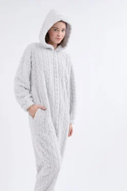 ETAM Pijamas Calentitos|Monos|Mono polar GRIS