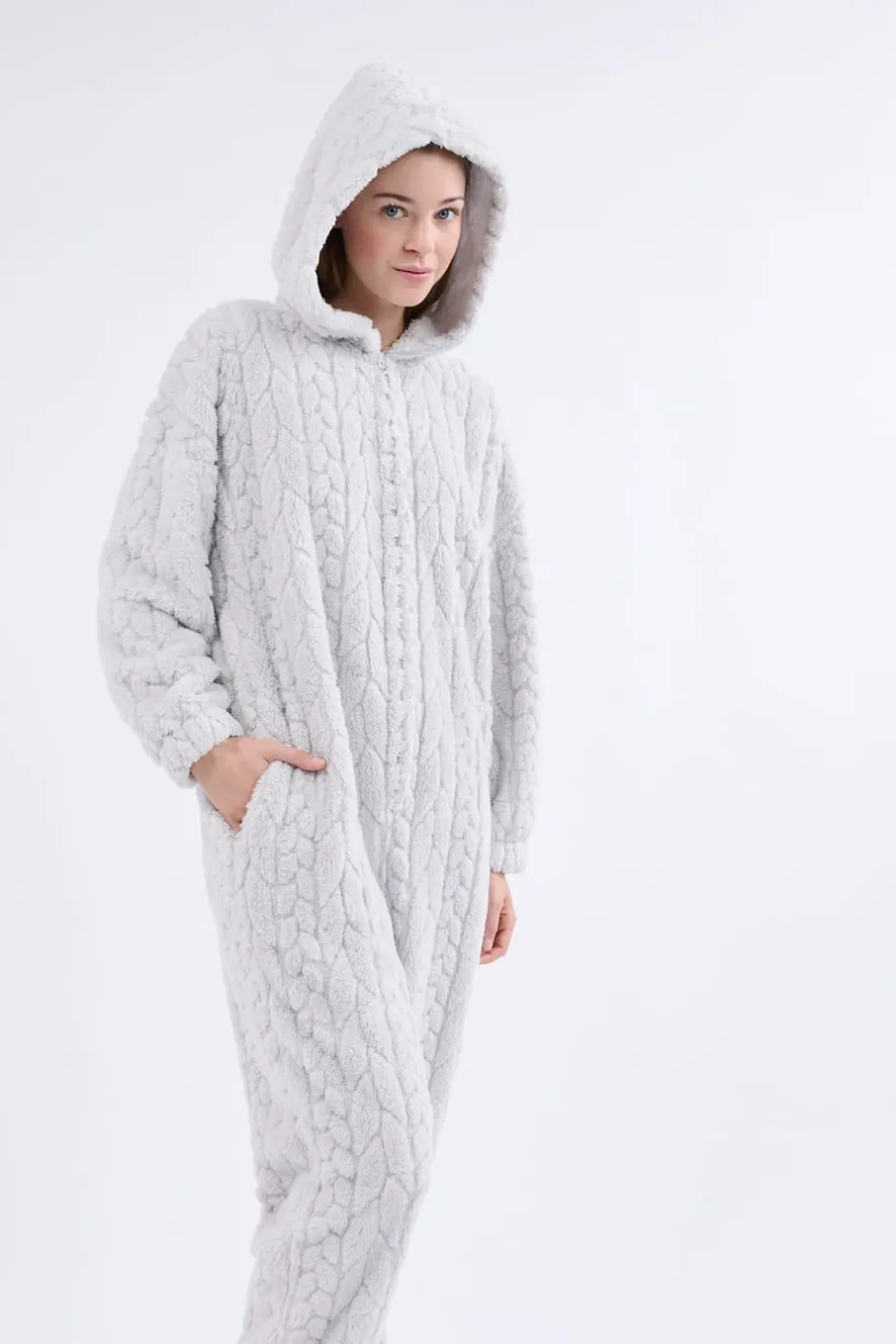 ETAM Pijamas Calentitos|Monos|Mono polar GRIS