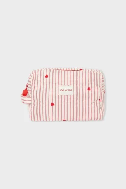 ETAM Accesorios|Neceser con estampado de corazones y algodón IMP FD BLANCO